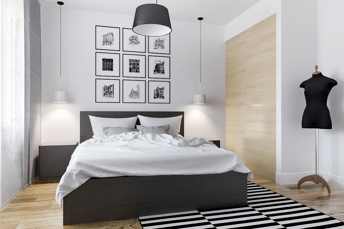 Black And White Elements For Your Bedroom Design On Vine